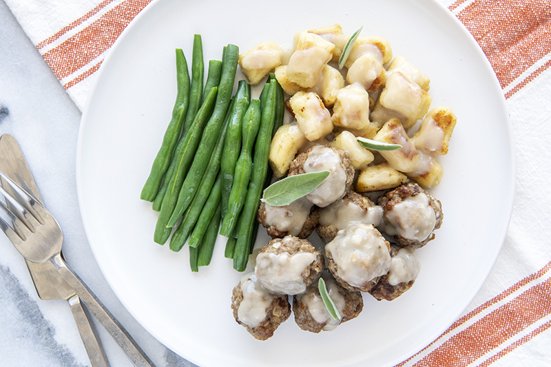 Chicken Sage Meatballs and Potato Gnocchi Meal Kit