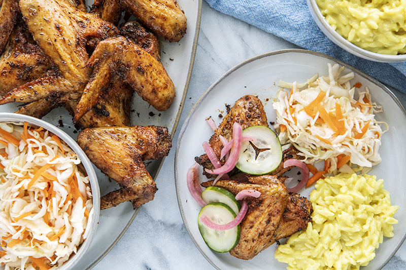 BBQ Spiced Chicken Wings & Cheddar Orzo Meal Kit