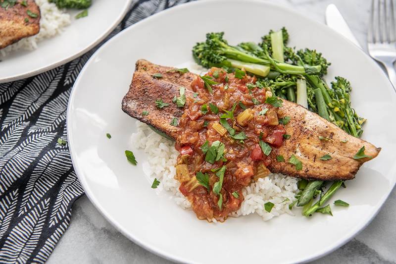 Blackened Trout with Louisiana Creole Sauce Meal Kit