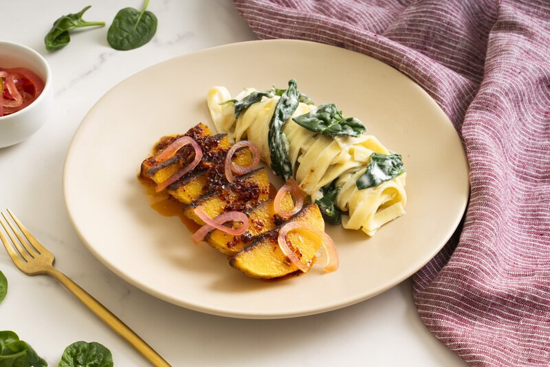 Morita Fettuccine with Glazed Squash, Whipped Lemon Chèvre & Citrus Salsa Macha Meal Kit