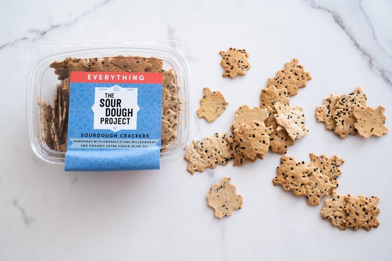 Everything Sourdough Crackers