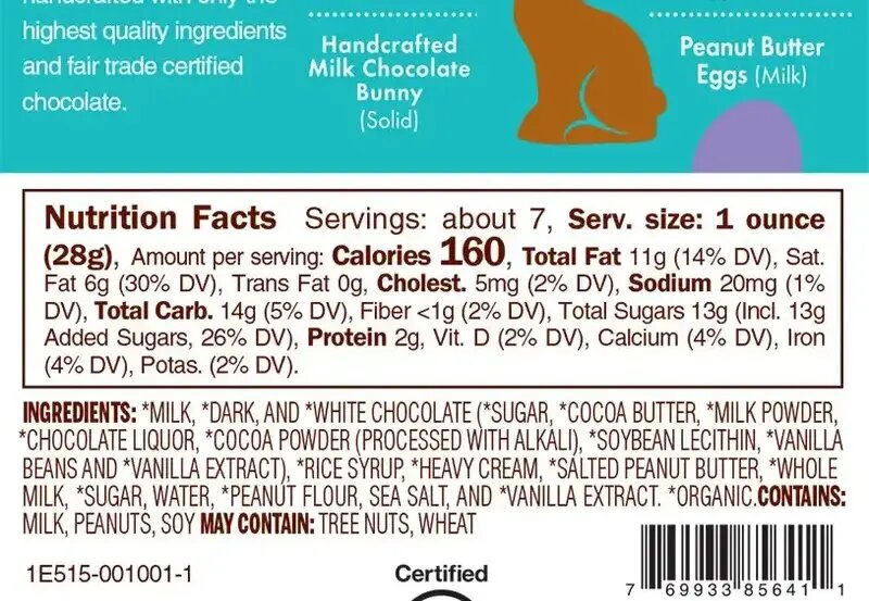 Organic & Fair Trade Milk Chocolate Egg Basket 2