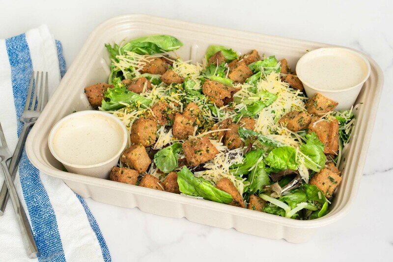 Classic Caesar Salad with Garlic Croutons & Lemony Dressing