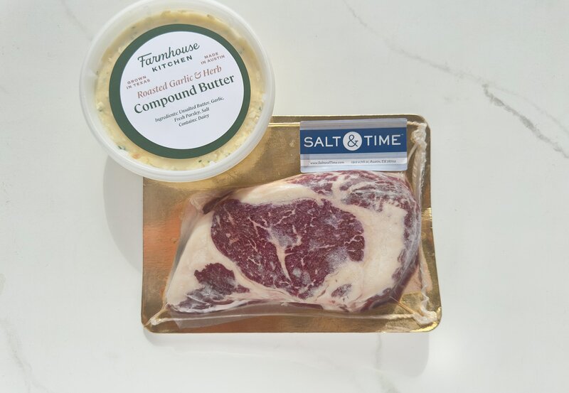 DryAged Ribeye & GarlicHerb Compound Butter Bundle Farmhouse