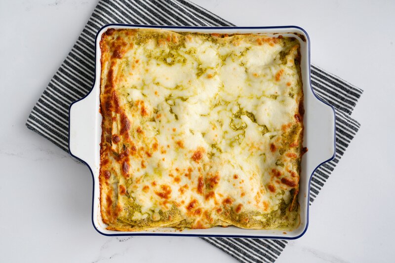 Green Chicken Enchilada Casserole
