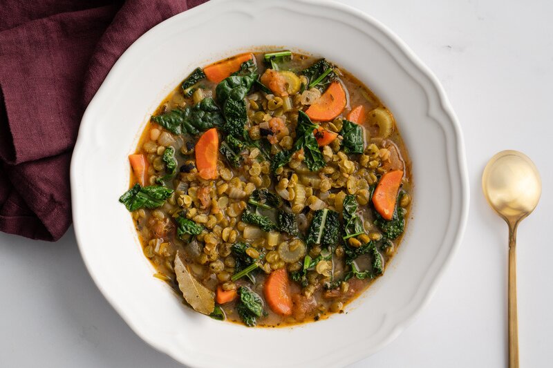 Organic Green Lentil & Vegetable Soup