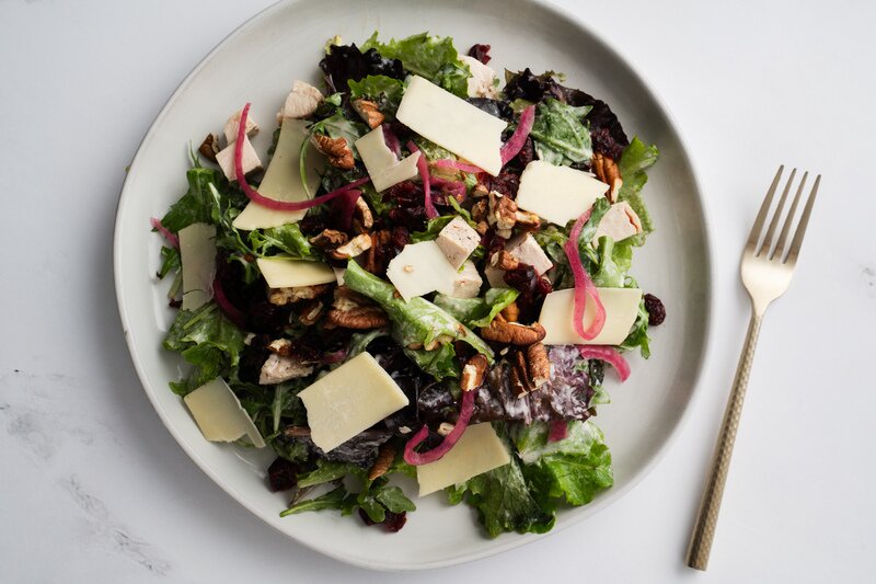 Green Tahini Chopped Chicken Salad