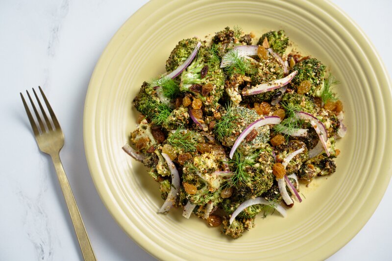 Broccoli Crunch Salad with Texas Iberico Dukkah