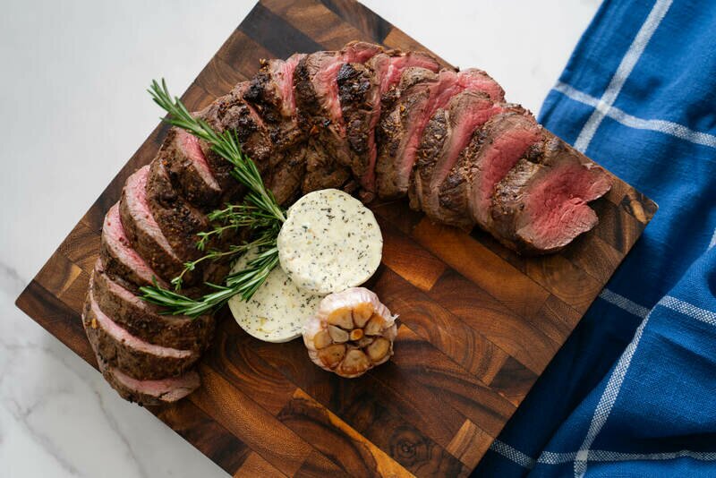 Peeler Farms Wagyu Beef Tenderloin with Truffle-Porcini Rub & Garlic Butter (3.5lbs - 4lbs avg)