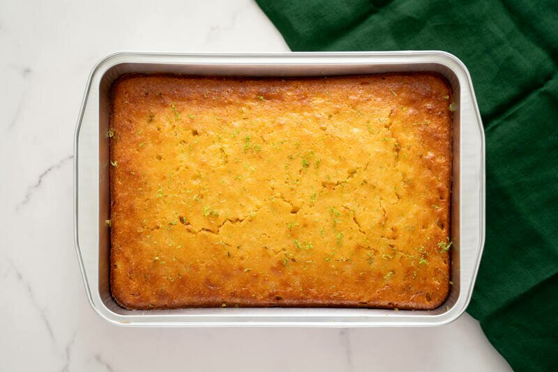 Kaffir Lime & Coconut Cornbread Cake