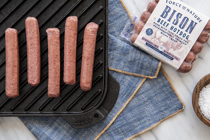 100% Grass-Fed Bison & Beef Hotdogs