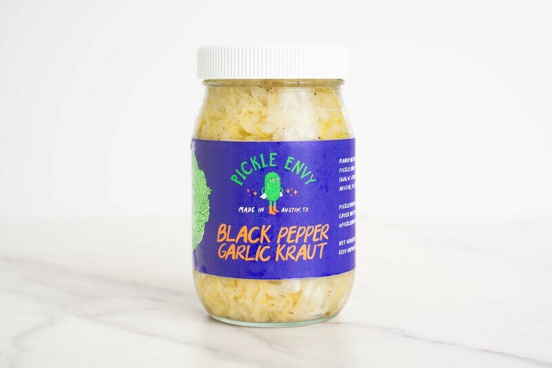 Black Pepper Garlic Sauerkraut